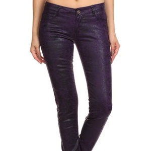 Purple Metallic Finish Pants